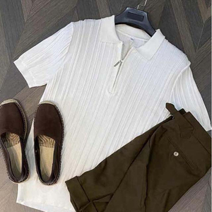 เสื้อฮัลฟ์ซิปผู้ชาย ผ้าเจอร์ซีย์ระบายอากาศ แห้งเร็ว แขนสั้น สกรีนโลโก้ได้ ไซส์ใหญ่ รับผลิตตามแบบ (OEM) ขายส่ง - Product Image 5