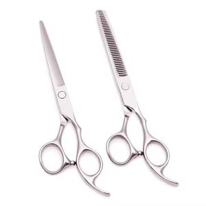 Tijeras de Entresacar de Acero Inoxidable con 32 Dientes, Punta Redonda, Mango Largo, para Uso en Peluquerías (Para Diestros) - Product Image 3