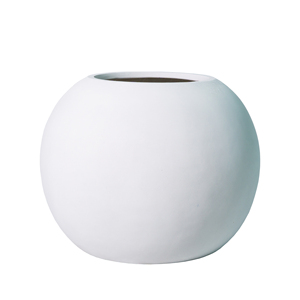 Maceta Redonda Contemporánea de Fibra de Vidrio con Abertura Ancha para Oficina, Salón, Restaurante, Lugar de Trabajo, 45 x 34 cm - Product Image 4