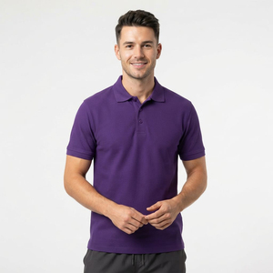 Polo pour homme, coupe confortable, manches courtes, col classique, pour l'été, les sports de plein air, le quotidien, bleu, classique, confortable - Product Image 5