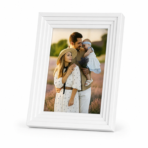 Modern White Solid <b>Wood</b> Photo <b>Frame</b> Decorative Tabletop & Wall Mount <b>Picture</b> <b>Frame</b> for Family Portrait Home Office Living Room - Product Image 1