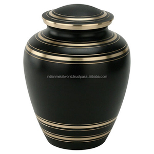 Traditional metal cremation adult urns for memorial ashes <b>funeral</b> <b>supplies</b> metal keepsake urns at low price - Product Image 3