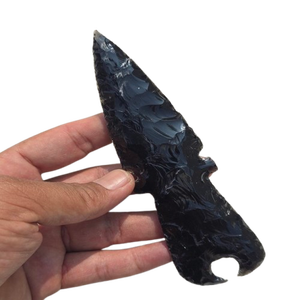 Wholesale 8 Inch black obsidian spear point Arrowhead Gemstone Super Quality Fancy New Look Carved Engraving Natural - Product Image 1