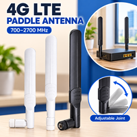 Antena Lipat 4G LTE 700-2700MHz Hitam Putih Eksternal dengan Kontak Pin untuk Router dan Modul Seluler