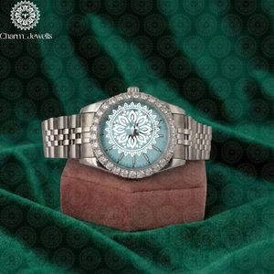 Charm_Jewells Stainless Steel Diamond <b>Watch</b> Round Analog Dial Sapphire Crystal Luxury Fashion Women's Quartz Movement - Product Image 1