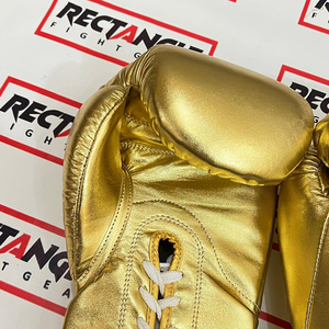 Guantes de Boxeo Dorados de la Mejor Calidad, Sin Boxeo No Hay Vida, con Logotipo Personalizado, Guantes de Entrenamiento de Boxeo, Guantes de Boxeo con Cordones para Combate - Product Image 5