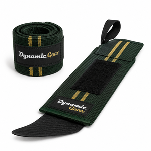 Bandes de maintien pour poignets Dynamic Gear, réglables, antidérapantes, pour la musculation, l'entraînement en force, unisexe, polyester, fermeture à scratch - Product Image 5
