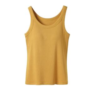 Premium Quality Cotton Made Quick Dry Breathable Tank Top <b>Organic</b> Cotton Women's Tank Top 2025 Sleeveless tank Top Women <b>Padded</b> - Product Image 1