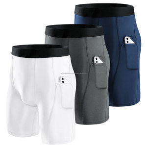 Pantalones cortos de entrenamiento y fitness de baloncesto para hombres, pantalones cortos de secado rápido con bolsillos, pantalones deportivos ajustados, pantalones cortos - Product Image 5