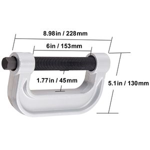 Kit pressa snodo sferico per impieghi gravosi da 10 pezzi per auto, attrezzo a pressione a C per rimuovere e installare snodi sferici - Product Image 2