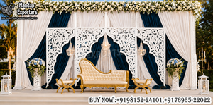 Decoración Perfecta para Escenario de Mehndi con Marco Trasero Mehrab, Marcos de Lujo para Decoración de Escenario de Mehndi para Bodas, Fabricante y Exportador en Oferta - Product Image 4