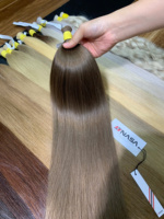 Extensions de cheveux en vrac couleur brun clair toutes longueurs de 12 à 32 pouces 100% cheveux vierges vietnamiens