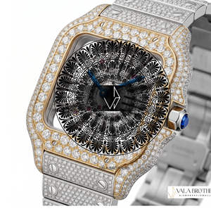 New Luxury Hip Hop Men's Wrist Watch From India Custom Band with Attractive Moissanite Round Cut Diamond <b>Automatic</b> Movement - Product Image 2