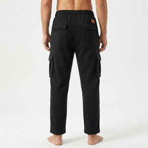 High Quality Premium Midweight Woven Casual Men Cargo Pants Streetwear Loose Fit Multi Pocket Thick Warm Breathable Moisture - Product Image 4