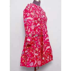 Camisa de Algodón Puro con Estampado Floral para Mujer, Blusa de Manga Larga con Estampado, Corte Moderno, para Fiestas de Verano - Product Image 4