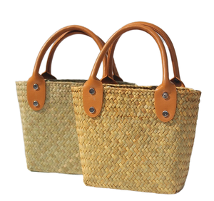 Bolso de Paja Tejido a Mano, Diseño Oceánico Global, para Mujer, Verano, Vacaciones, Viajes, Portátil, Abierto, 2-2.9L - Product Image 2