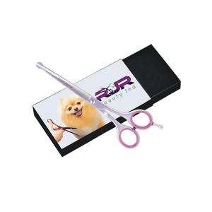 Ensemble de 4 ciseaux de toilettage pour animaux de compagnie en acier inoxydable de haute qualité avec pointe lisse antistatique pour un éclaircissement de précision - Product Image 4