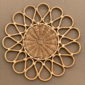 <b>Large</b> Rattan Woven Charger | Natural Placemat for Birthday & Anniversary Decoration - Product Image 1