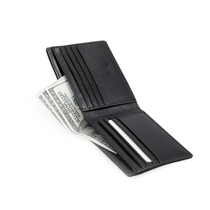Cartera Bifold de Cuero Genuino con Patrón Animal Negro en Relieve, Diseño Minimalista y Elegante para Dinero en Efectivo, Tarjetas de Crédito e Identificación - Product Image 2