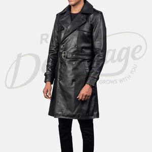 Veste en cuir véritable noire de qualité supérieure pour homme avec capuche amovible - Coupe ajustée en peau de mouton véritable, vêtement d'extérieur décontracté multi-poches - Product Image 2