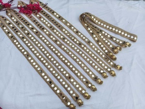 Guirnalda de bienvenida para boda india con espejos, Baraat Swagat Milni Mala Haar Patka, para padrinos de boda y damas de honor, ecológica - Product Image 5