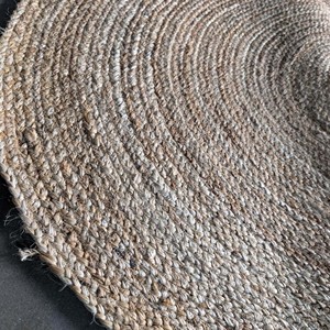 Round Braided Jute <b>Rug</b> Natural Woven Area Carpet Eco Friendly <b>Boho</b> Farmhouse Living Room Bedroom Floor Decor Handmade - Product Image 5