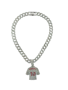 Colgante de Plata 925 de Lujo con Incrustaciones de Diamantes, Corte Redondo Micro Pavé, Unisex, para Uso Diario, en Venta - Product Image 2