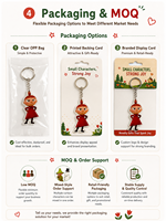Collection de porte-clés en résine époxy avec personnages de dessins animés mignons, vente en gros, design personnalisé