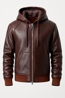 Maßgefertigte Herren Echtleder-Jacke aus Schafsleder Vintage Winter Biker Motorrad-Oberbekleidung Umlegekragen Reißverschluss Wasserdicht Vorne