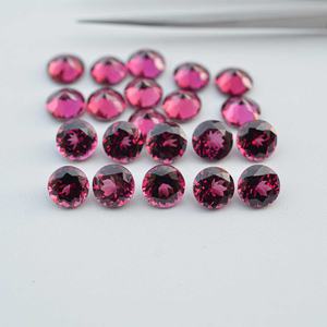 Garnet Umbalita Natural de 6mm, Corte Brillante Redondo, Gemas Sueltas Curativas, Buen Brillo, Piedra de Granate Rosa, Disponible en Stock de Fábrica - Product Image 3