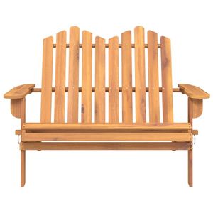 Banc de jardin pliable moyen en bois d'acacia massif, chaises de jardin en bois naturel - Product Image 3