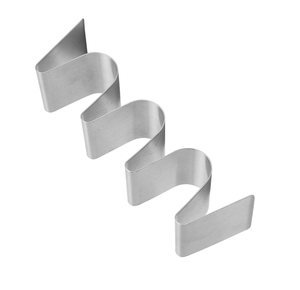 Soporte para Tacos de Acero Inoxidable, Plateado, con Diseño Simple y Asas Rojas, Ideal para Servir en Mesas y Hoteles - Product Image 2