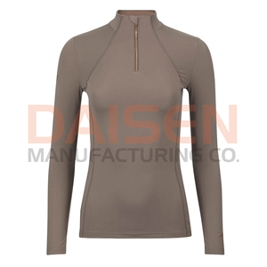 OEM Custom Women Equestrian <b>Base</b> <b>Layer</b> Riding Shirt Breathable Stretch <b>Long</b> <b>Sleeve</b> Sports Top Factory Supply - Product Image 4
