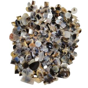 Agate de Sajar dendritique naturelle de haute qualité, cabochon certifié par un tiers, forme mixte, pendentif de bijoux, pierre 20-45 mm 8-12 g - Product Image 1