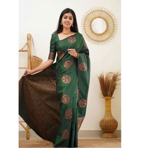 Indian Exporter Handwoven <b>Silk</b> Banarasi Saree Elegant Traditional Design for Bridal Party Festive Wear AARA Fashion Available - Product Image 1