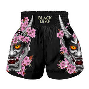 Pantalones Cortos de Boxeo Tailandés Premium, Diseño Personalizado, Fabricante OEM, Logotipo Frontal Bordado a Todo Color, para Adultos, 100% Poliéster, Secado Rápido - Product Image 3