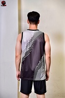 Jersey dan Seragam Voli Tanpa Lengan 100% Poliester Custom, Cepat Kering, Bahan Mesh, Cetak Logo Tim di Depan, Pakaian Olahraga Atletik
