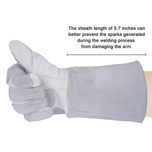 Leather Eco-Friendly Safety <b>Gloves</b> with <b>Touchscreen</b> & Needle Detection Thermal Protection Wrist-Length for Casual Daily Use - Product Image 1