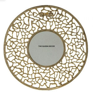 กระจกติดผนังทรงกลมอะลูมิเนียมดีไซน์ทันสมัยเคลือบทองตกแต่งบ้านสไตล์โมเดิร์น - Product Image 1