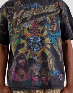 เสื้อยืดสตรีทแวร์ลายกราฟิก Dtf พิมพ์ลาย เสื้อยืดเปล่า ไซส์ใหญ่ เสื้อผ้าผู้ชาย เสื้อยืดไมโครไฟเบอร์ เสื้อยืดโอเวอร์ไซส์ผู้ชายแบบสั่งทำ - Product Image 5