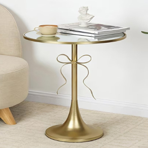 Gold Metal Bow <b>Cocktail</b> <b>Table</b> Modern Design Bowknot Drink <b>Table</b> - Product Image 5