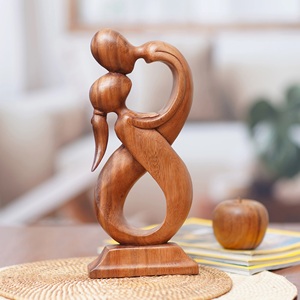 Statues en bois décoratives, ornements de jardin, sculptures, sculptures en bois abstraites et artistiques, sculpture et statue pour la décoration de table - Product Image 4