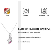 Magnifique collier pour femme en argent 925, collier pendentif tendance avec un attrayant ensemble de zircons