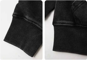 Ensemble de survêtement deux pièces délavé à l'acide pour homme – Tenue de sport décontractée pour la gym et le jogging – Ensemble d'entraînement personnalisable avec logo - Product Image 5