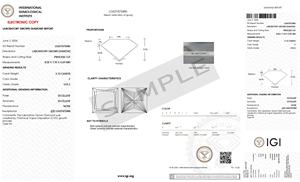 Elegante Diamante CVD de Corte Princesa de 3.10 CT Cultivado en Laboratorio, Color F, Claridad VVS2, Certificado IGI, Joyería Personalizada - Product Image 2