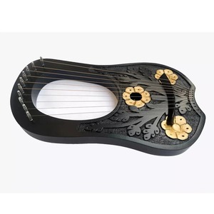 GNG IMPEX Lyre Harpe Portable pour Débutants Instrument de Musique 10 Cordes Acier Inoxydable Bois de Rose Clé d'Accordage Incluse Sac de Transport - Product Image 3