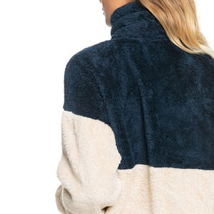 Nouvelle arrivée : veste en polaire sherpa pour femme, hiver, temps froid, fermeture à demi-zip, pull en sherpa - Product Image 4