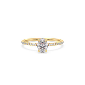Bagues de luxe REYES personnalisées en or massif 14 carats avec diamant ovale de 1,16 carat cultivé en laboratoire, certifiées IGI, diamant HPHT CVD, bijoux fins - Product Image 2