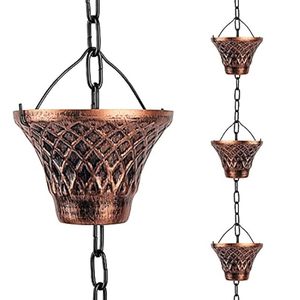 Chaîne de pluie en zinc de fabrication fiable, design suspendu pour drainage extérieur, accessoire décoratif pour toit et jardin - Product Image 1