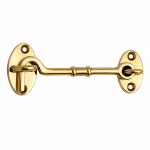 Pestillo de puerta de hierro fundido con acabado de latón y tornillo |   Herrajes de seguridad decorativos para gabinetes de ventana y muebles para el hogar - Product Image 2